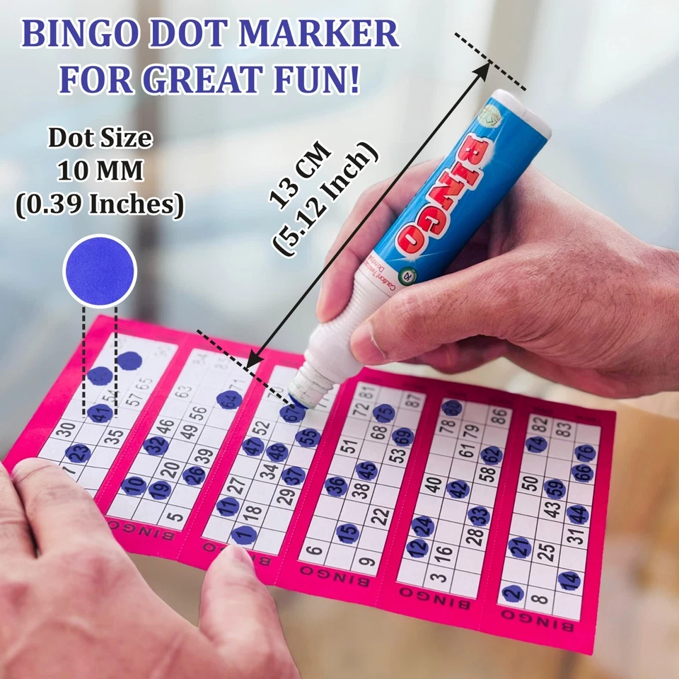 60 x Jumbo Bingo Dabbers Non Drip Markers Pens Family Game Red Blue Green Purple - Image 2 of 4