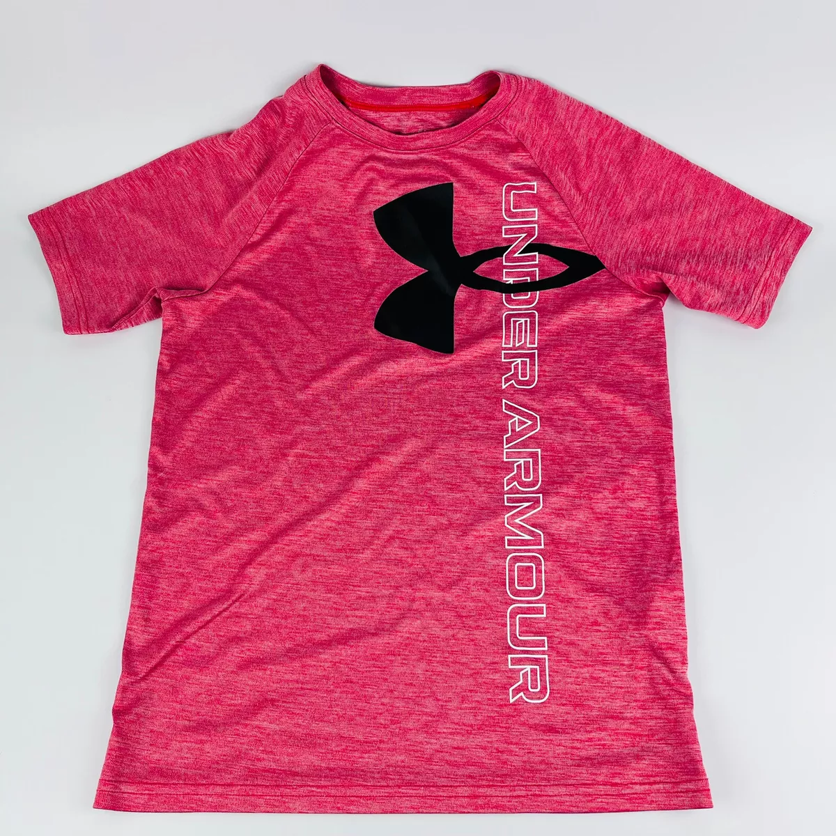 Under Armour Youth Boys Athletic Graphic Tee Shirt Size Large Red Performance