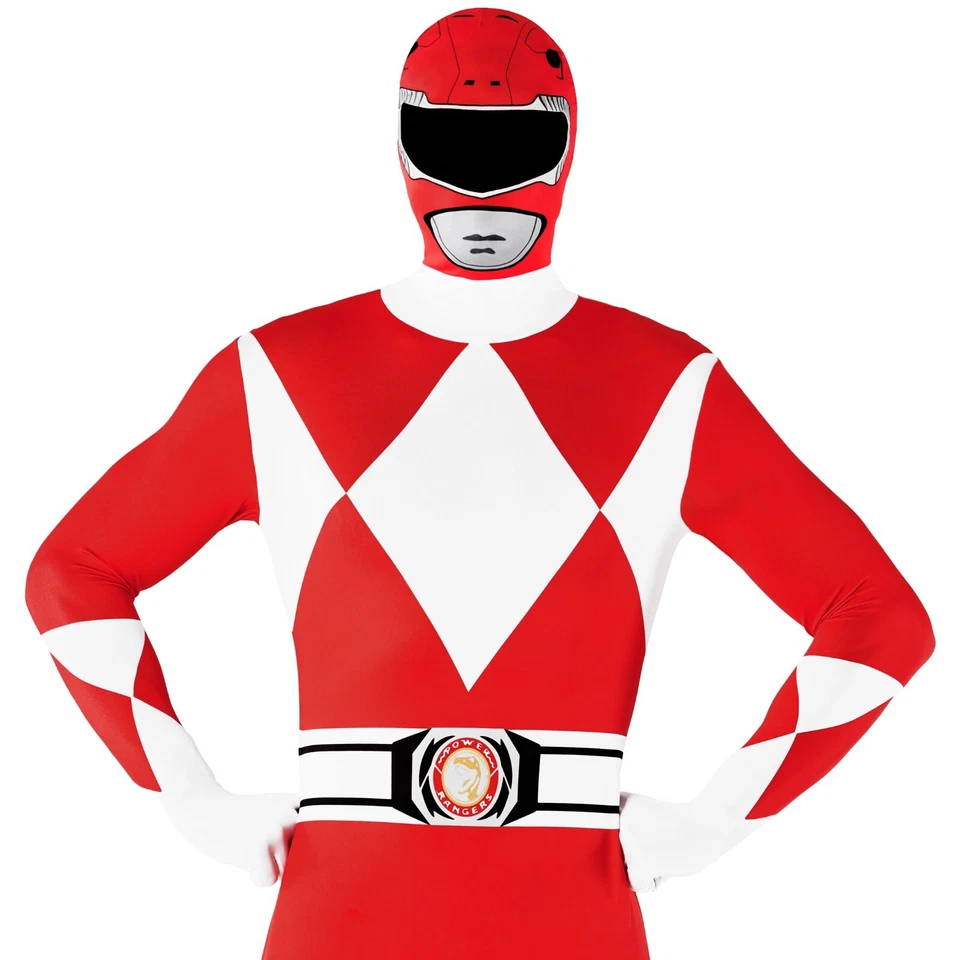 Traje Morphsuit Power Ranger Rojo Adulto Hombre Superhéroe Disfraz Piel Traje Zentai M-XXL Foto 4 de 4