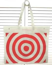 Light Gray with Red Reusable Target Shopping Bag, Washable, NEW