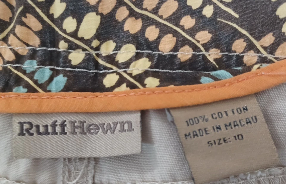 Bermudas para mujer Ruff Hewn Cargo beige talla 10 algodón senderismo al aire libre Foto 2 de 4