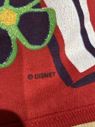 VINTAGE Disney Winnie the Pooh 2 piece Hoodie Red Graphic +Sweats Blue/Red M 7/8 - Picture 6 of 12
