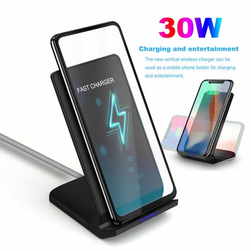 30W Fast Wireless Charger Charging Station For Apple iPhone 13 Pro Max 12 11 - Picture 10 of 12