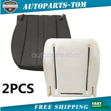 Driver Bottom Leather Seat Cover & Foam Dark Gray For GMC C Series 2003-2014