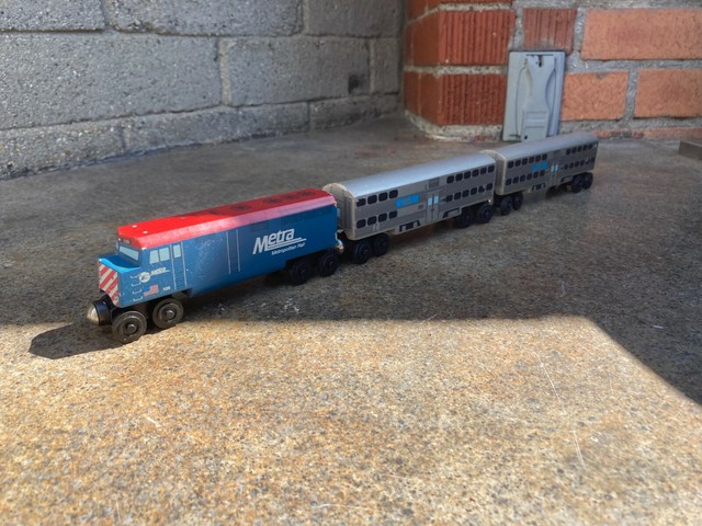 metra wooden train