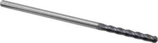 Niagara Cutter 1/8" Diam, 1" LOC, 4 Flute Solid Carbide Ball End Mill TiAlN F...