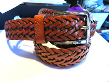 NEW Falari Men's Genuine Leather Belt Stainless Steel Buckle XL 40-42 BROWN 877