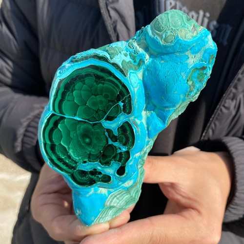 620g Rare Natural Chrysocolla/Malachite Top Polished rough Mineral specimen - Picture 4 of 12