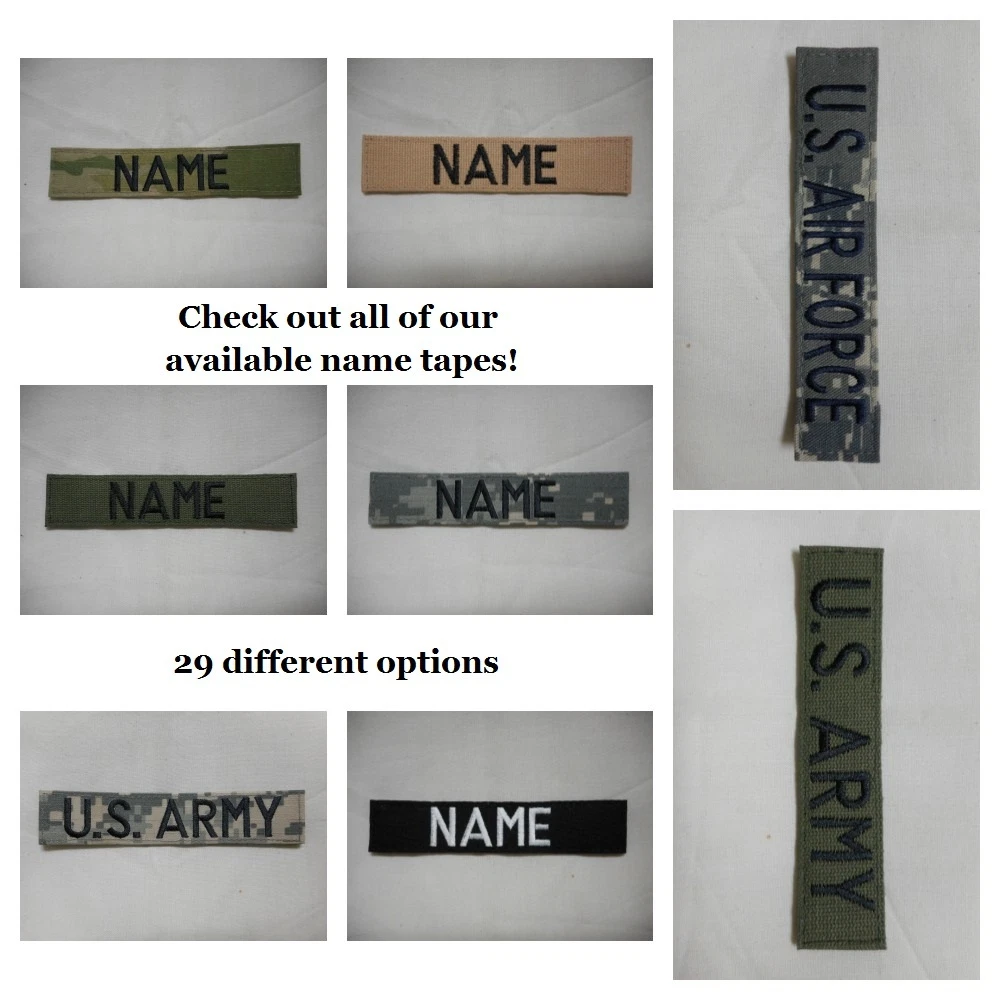 OCP Custom Name Tapes WITHOUT Hook Fastener - (4 Pack)