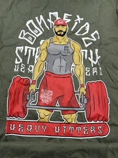 New Bonafide Strength TShirt Mens Size Large Heavy Hitters Power Lifting Weights