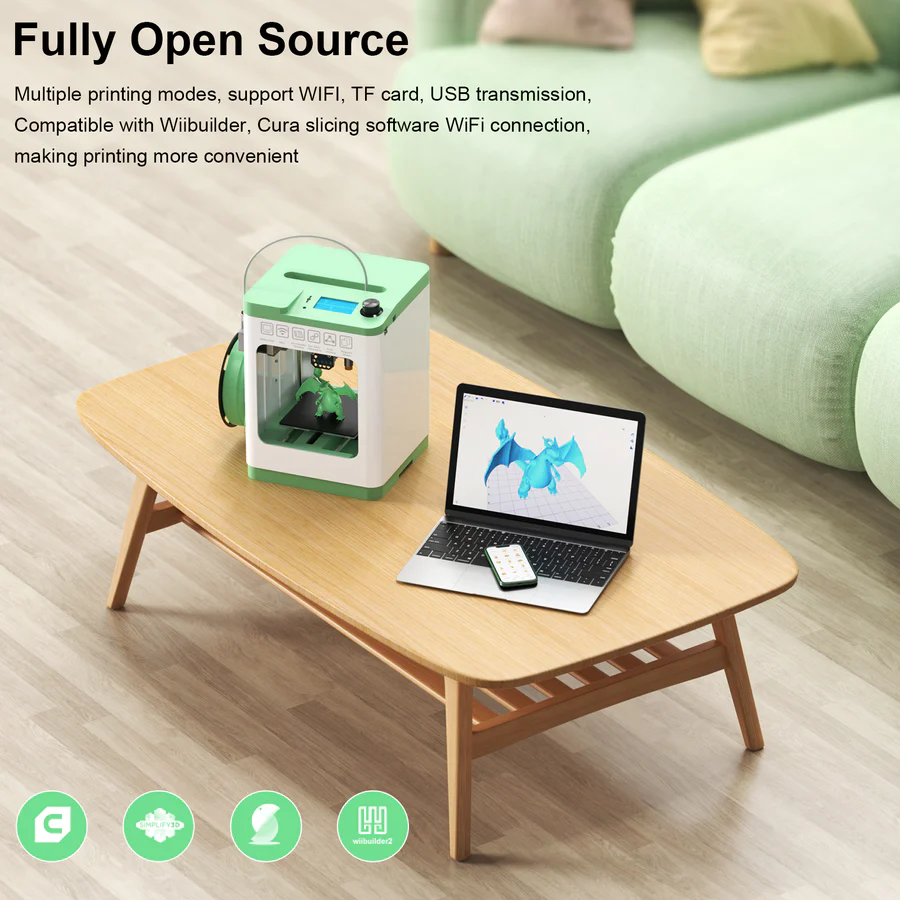 Entina Mini 3D Printers Tina 2, Fully Assembled and Auto Leveling 3D