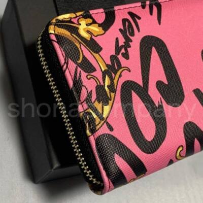 VERSACE♪セール♪ウォレットバッグ New VERSACE JEANS COUTURE Baroque Logo Long Wallet From