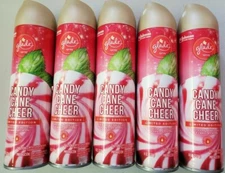 5 NEW Glade Candy Cane Cheer Limited Edition Air Freshener spray 8 oz each Lot