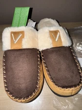 7/8 Vonmay Men Memory Foam Slippers Moccasin SlipOn Scuff House Shoes Fuzzy Faux