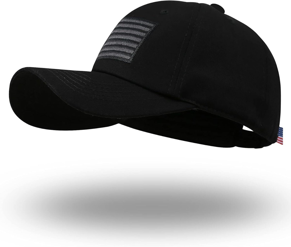 LANGZHEN USA Flag Baseball Cap – Adjustable Camo Trucker Hat For Men & Women (Black Camo)