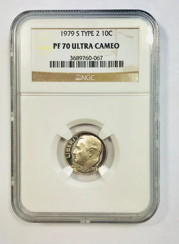 1979 S Type 2 10c Roosevelt DIME NGC PF70 ULTRA CAMEO Brown Label - Ships Fast