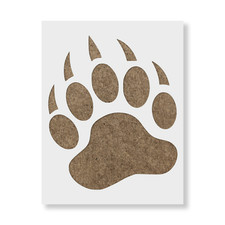 Bear Paw Claw Stencil - Reusable Mylar Stencils for Painting