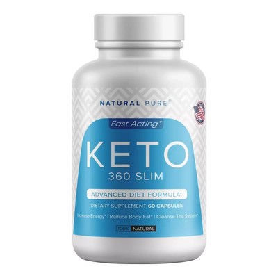 Keto 360 slim weight loss pills diet supple ultra fast fat burn 800mg, Pack of 5