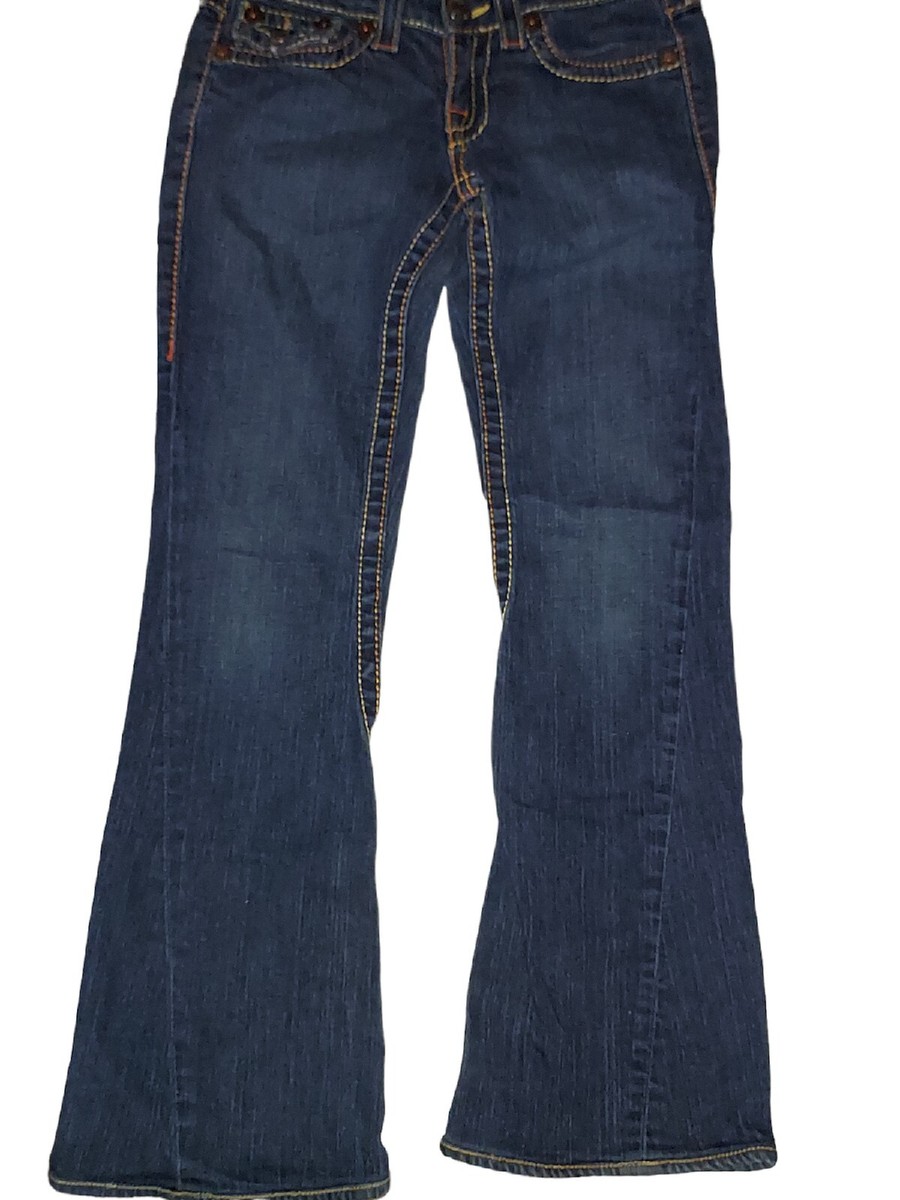 True Religion Joey Big T Jeans Women's 27 Flare Thick