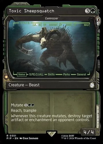 Toxic Sheepsquatch - Gemrazer (Showcase) Universes Beyond: Fallout Foil MTG #351