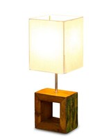 Tischlampe 16 X 45 X 16 Cm Treibholz Tischleuchte Holz Lampe Teakholz Leuchte