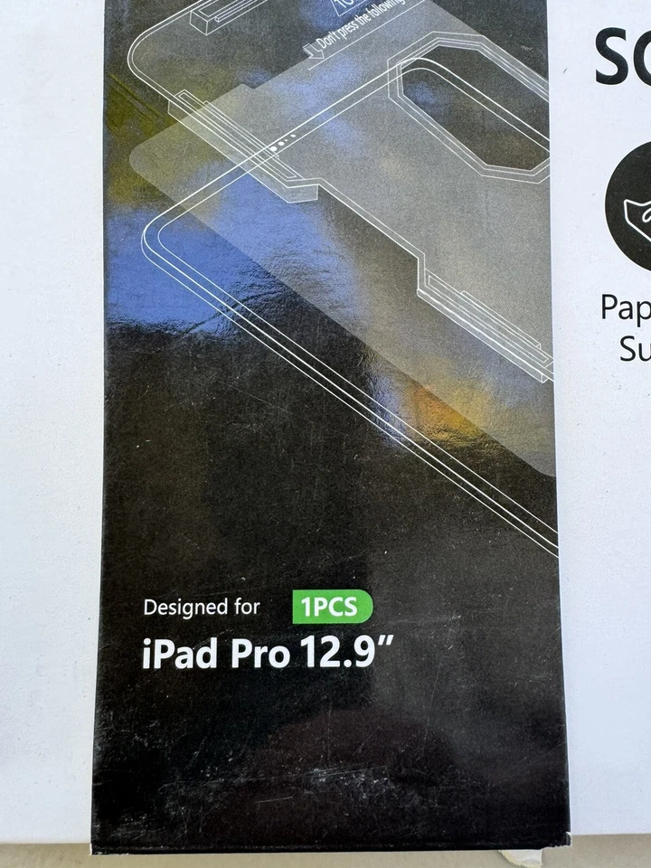 Protetor de tela de vidro temperado Paperfeel para Apple iPad Pro 12,9" - Transparente. - Imagem 2 de 4