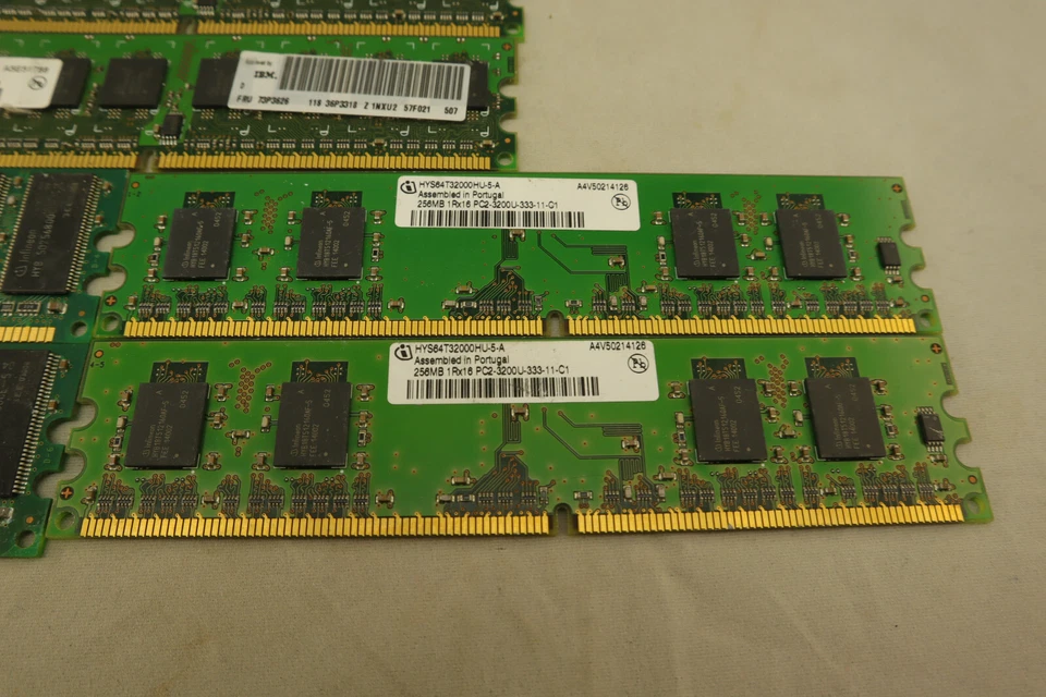 Infineon DDR 256MB Computer Memory Stick Lot x6 - Image 4 of 4