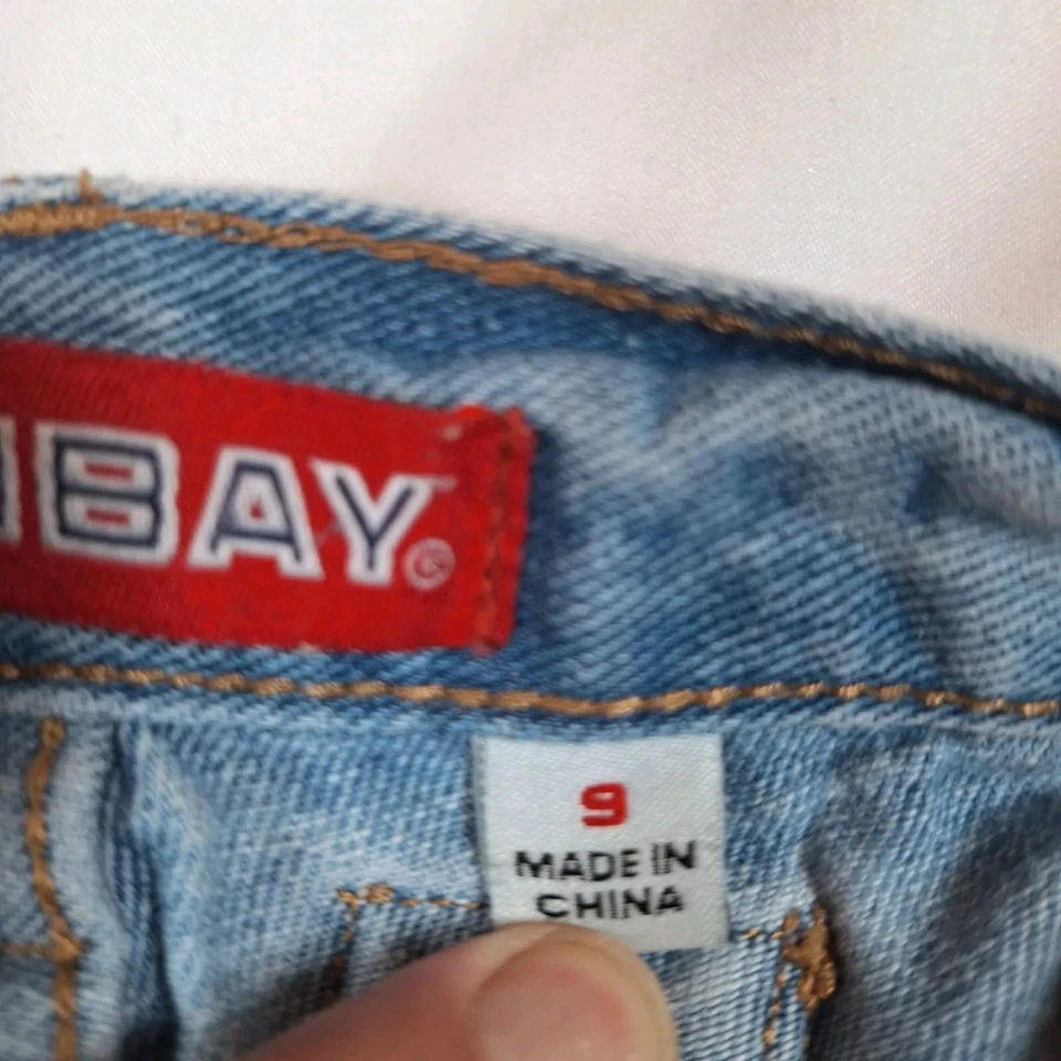 Union Bay Denim Shorts Juniors Size 9 Waist 32 Cuffed Light Medium Wash - Image 3 of 4