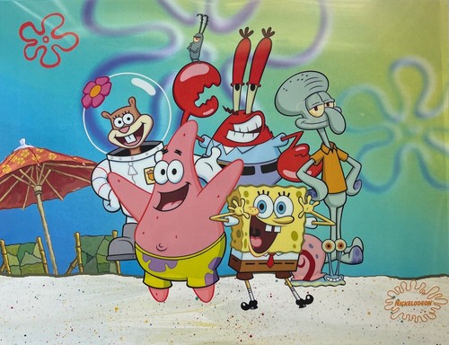 Nickelodeon SPONGEBOB SQUAREPANTS Animation Art Sericel Cel Patrick Squidward - Picture 4 of 7