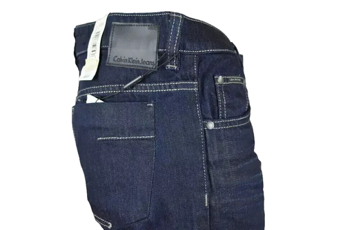 Jeans Uomo Calvin Klein ck Pantaloni gamba dritta regular fit 44 Vita Bassa Blu - Foto 7 di 9