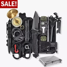14 In 1 Outdoor Emergency Gear Survival Kit Camping Hiking Tactical Equipment