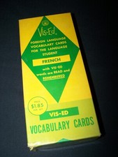 Vis-Ed French vocabulary cards for language students complete