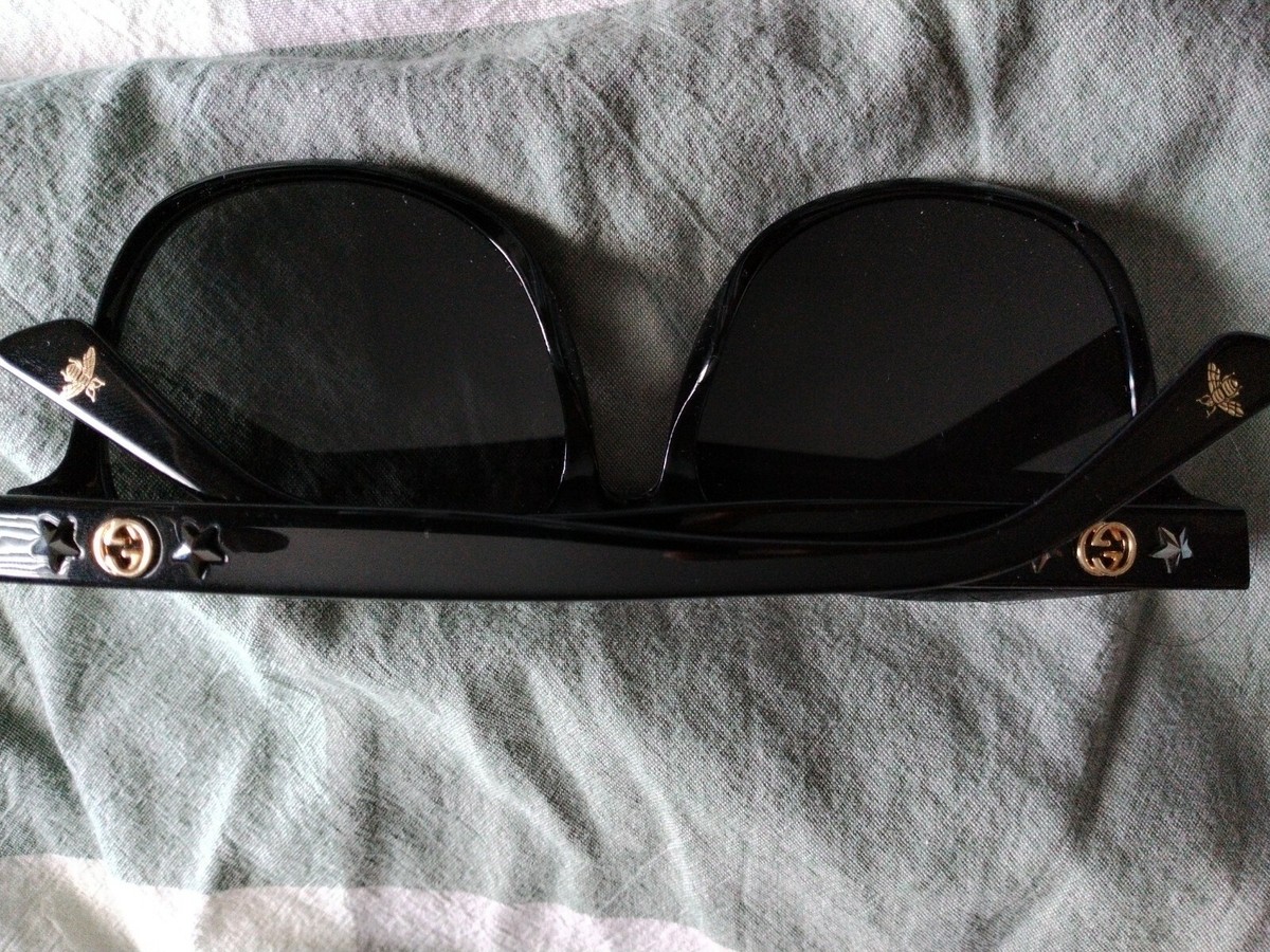 GUCCI GG0232SK 002 l Black Women's Sunglasses 56 mm | eBay