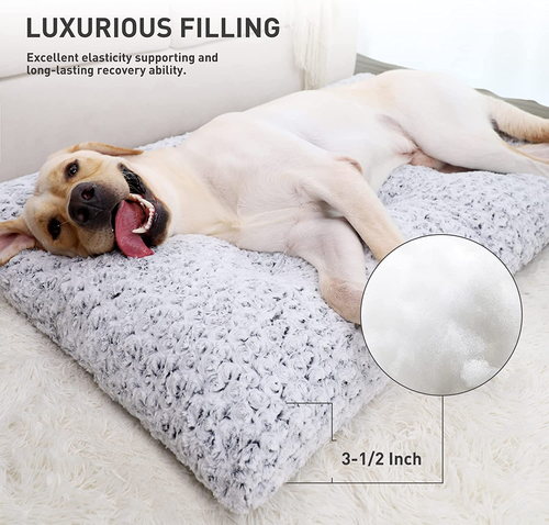 Waschbares Hundebett Deluxe Plüsch Hundekiste Betten Bequem Zwinger Pad Anti-Rutsch Haustier Schlaf - Bild 4 von 7