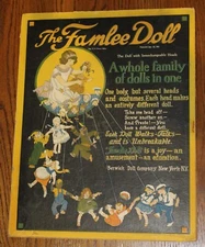 Rare THE FAMLEE DOLL Berwick Doll Co Antique Box Lid / Sign Collectors MUST L@@K