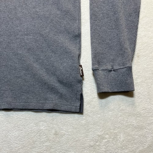 Indian Motorcycle Waffle Knit Thermal Henley Shirt Mens XL Gray Long Sleeve - Picture 5 of 12