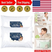 14x20 Inch Soft Organic Cotton Toddler Pillows Set - Ideal for Travel Naps