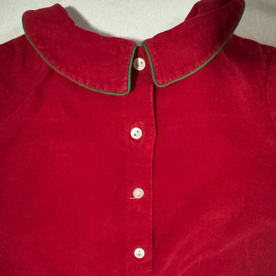 Royal Child ~ Meninos Veludo Vermelho e Verde Smocked One Piece ~ Tamanho 9M Natal - Imagem 4 de 4