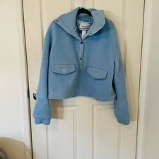 House of Sunny Baby Blue Teddy Pullover EUC US Size 4