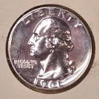 1961 Proof Washington Quarter 25 Cents US Coin 90%