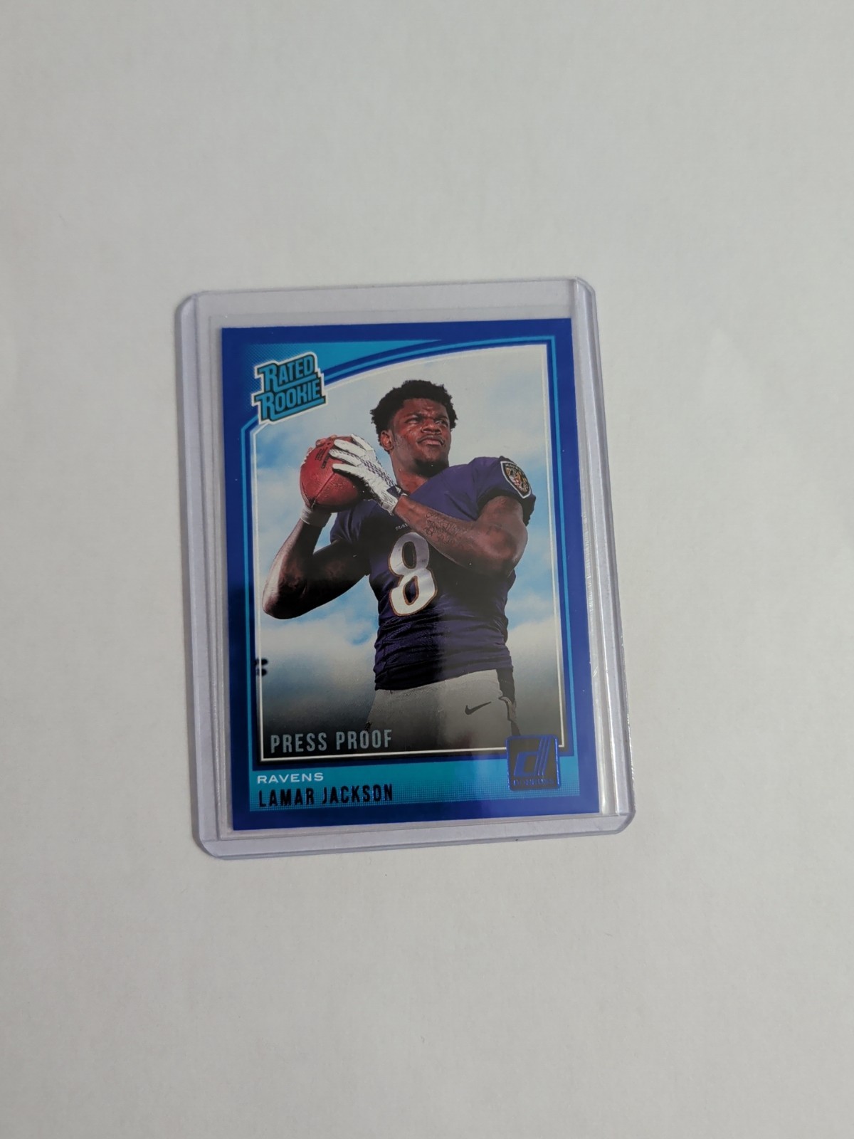 2018 Panini Donruss - Rated Rookie Lamar Jackson #317 Press Proof Blue (RC)