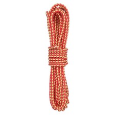5.5 Yard Leather Cord, 5.5mm Round Braided Leather Strips, Red Yellow