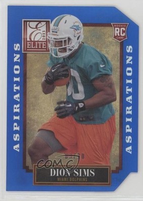 2013 Panini Elite Rookie Aspirations Die-Cut 3/20 Dion Sims #130 2t9