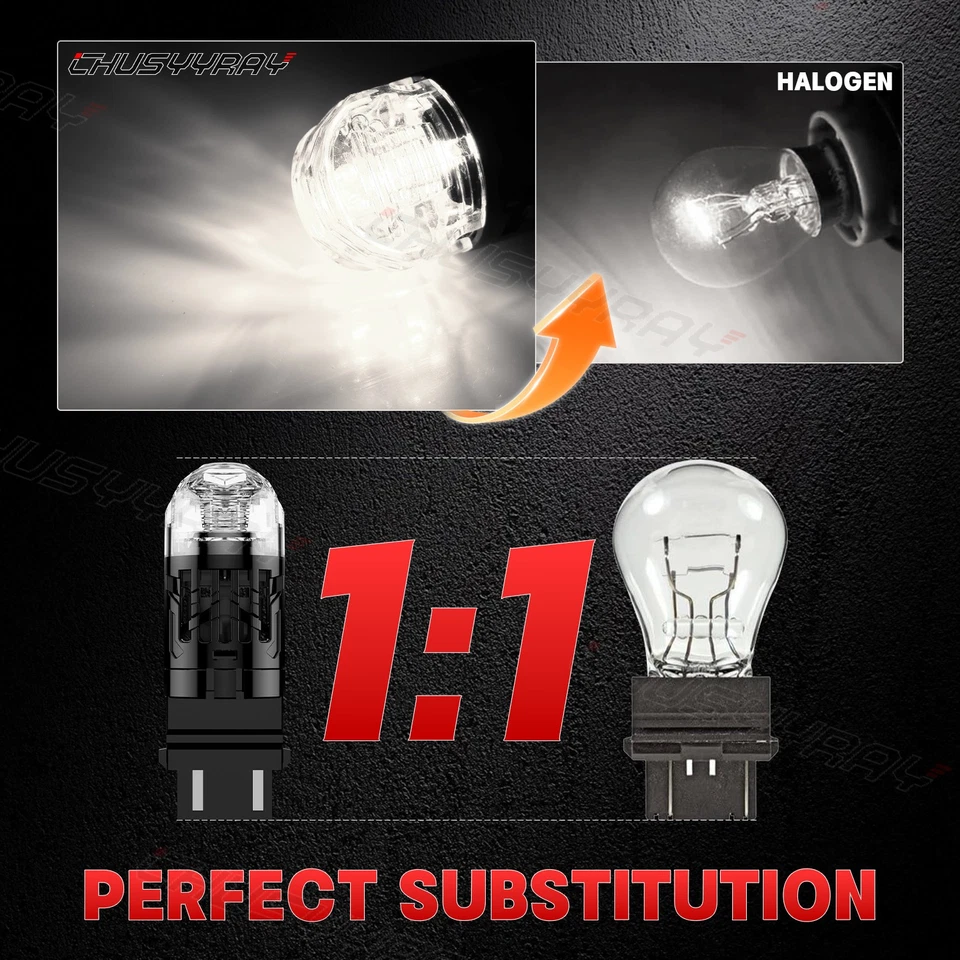 Bombilla LED intermitente blanca para Pontiac G6 2005 2006 2007 2008 - 2x 3157 Foto 3 de 4