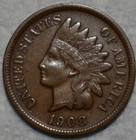 Very Fine 1908-S Indian Head Cent, Well-Detailed, Chocolate-Brown, Key-Date.