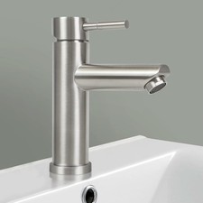 Wasserhahn Bad Waschtischarmatur Edelstahl geb&uuml;rstet Hochdruck