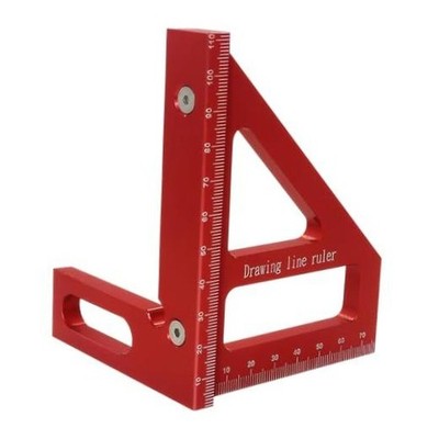 3D Multi-Angle Measuring Ruler,Miter Triangle Ruler Precision Layout Red