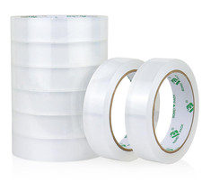 8Rolls Clear Tape Refills for Dispenser, 1 inch x 60yds, Transparent Gift Wrap T