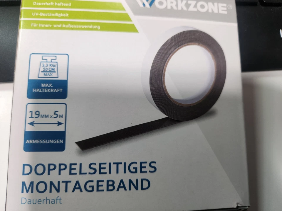 WORKZONE ODER 3M div. Doppelseitiges Montage Klebeband superstark Wiederablösbar Spiegelklebeband