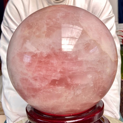 #ad 56.43LB Natural Crystal Pink Rose Chakra Quartz Sphere healing ball Specimen $2580.00